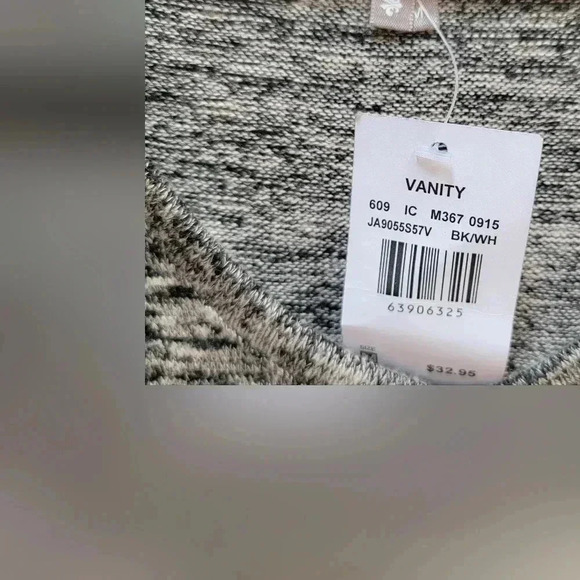 Vanity Women's Sequin Chevron Modern Abstract Long Sleeve Hooded Shirt Size Med - Picture 3 of 3